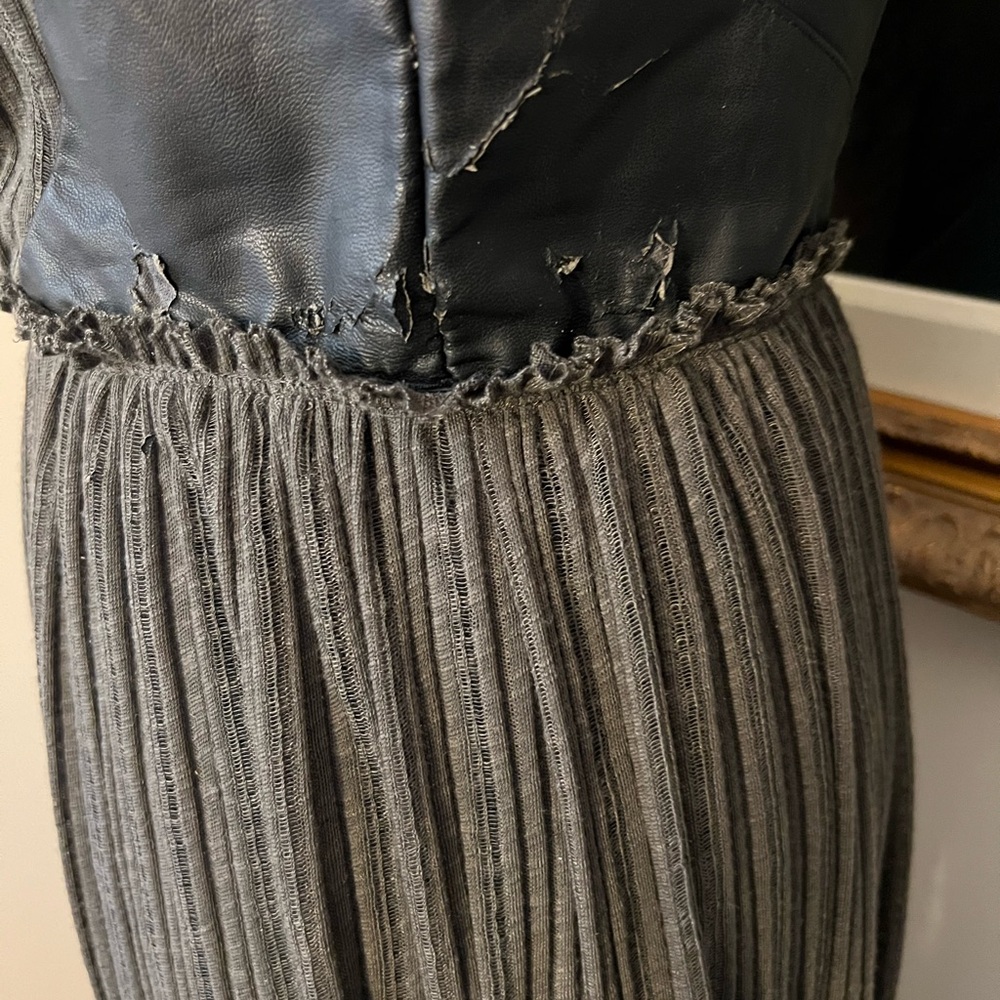 Free People RARE FIND - charcoal maxi dress with accents - S - Picture 9 of 9